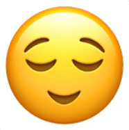 relieved face